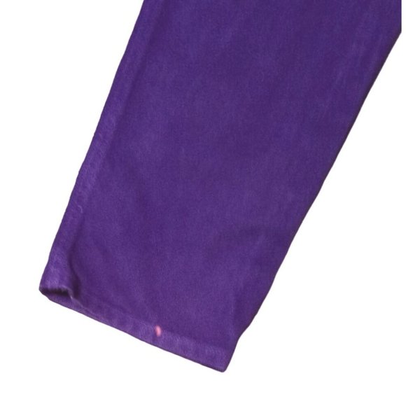 Vintage Bar None Jeans Purple High Waist Rise Thoroughbred 24 inch Waist 7 / 8 R - Picture 13 of 14